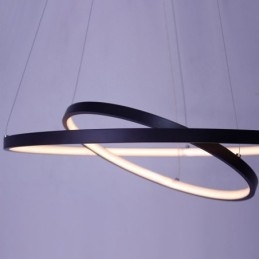 Suspension simple et moderne en aluminium à double anneau