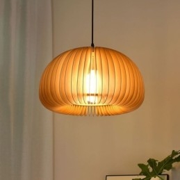 Lampe suspendue de style rétro en tilleul et citrouille