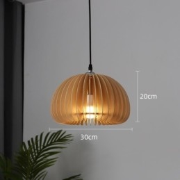 Lampe suspendue de style rétro en tilleul et citrouille