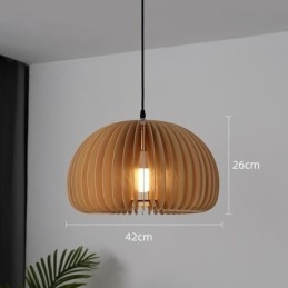 Lampe suspendue de style rétro en tilleul et citrouille
