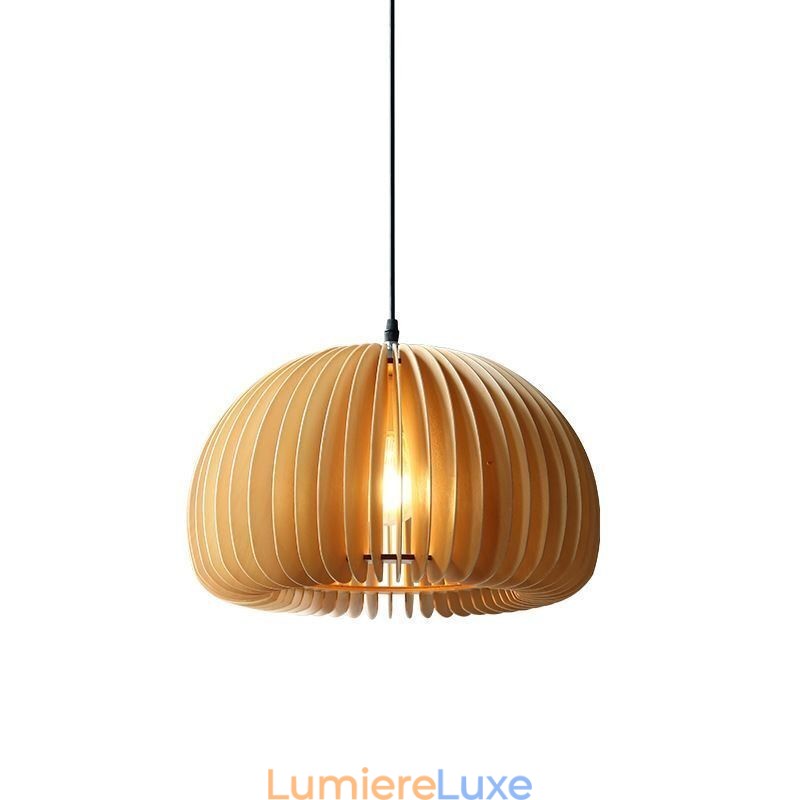 Lampe suspendue de style rétro en tilleul et citrouille