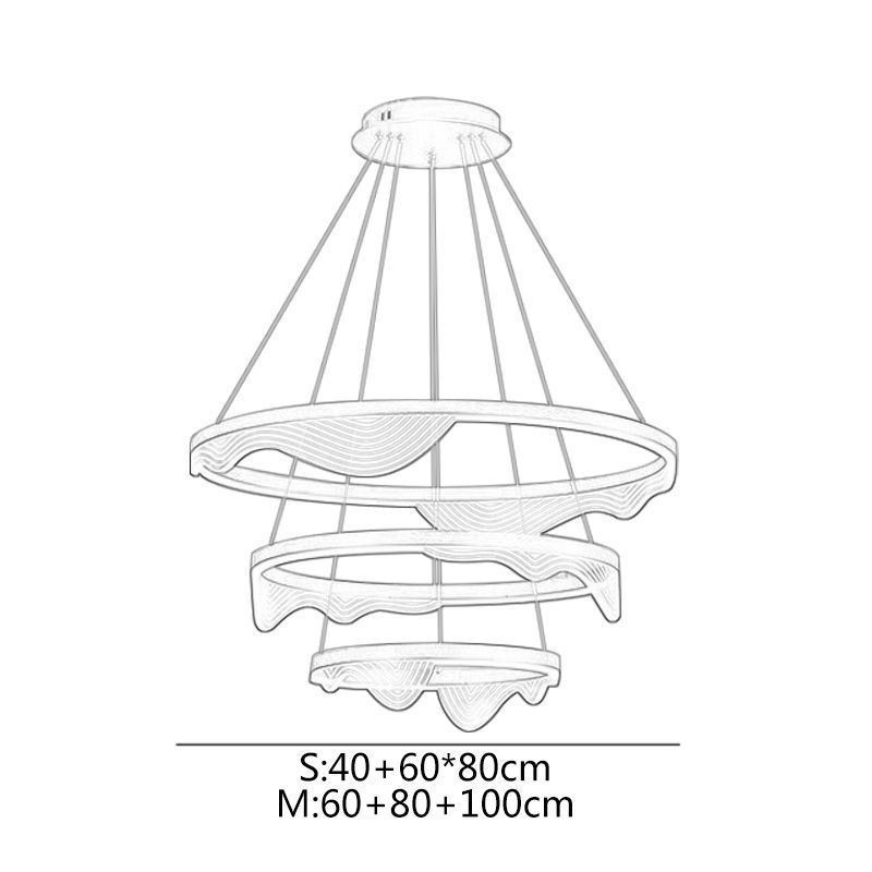 Suspension Golden Wave Ripple 3 lumières