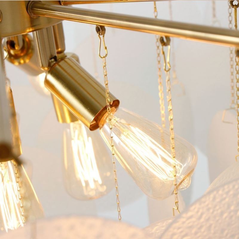 Suspension moderne à 6 lampes en forme de verre