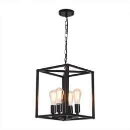 Lampe suspendue moderne et simple en forme de cage en fer