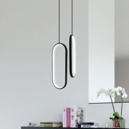 Suspension ovale en acrylique, luminaire décoratif