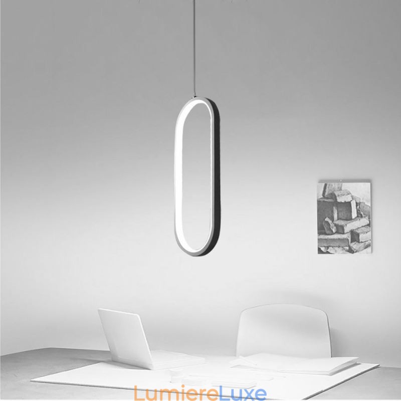 Suspension ovale en acrylique, luminaire décoratif
