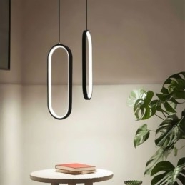 Suspension ovale en acrylique, luminaire décoratif