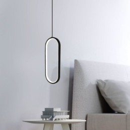 Suspension ovale en acrylique, luminaire décoratif