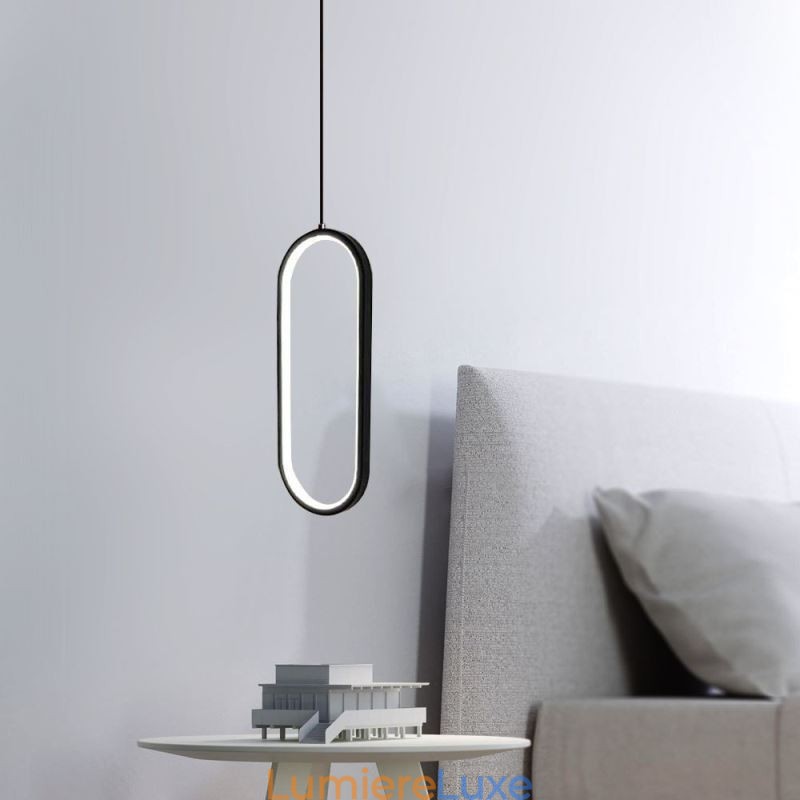 Suspension ovale en acrylique, luminaire décoratif
