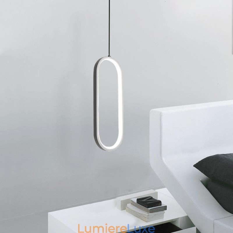 Suspension ovale en acrylique, luminaire décoratif