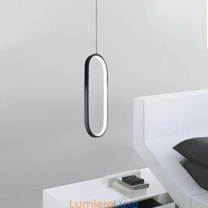 Suspension ovale en acrylique, luminaire décoratif