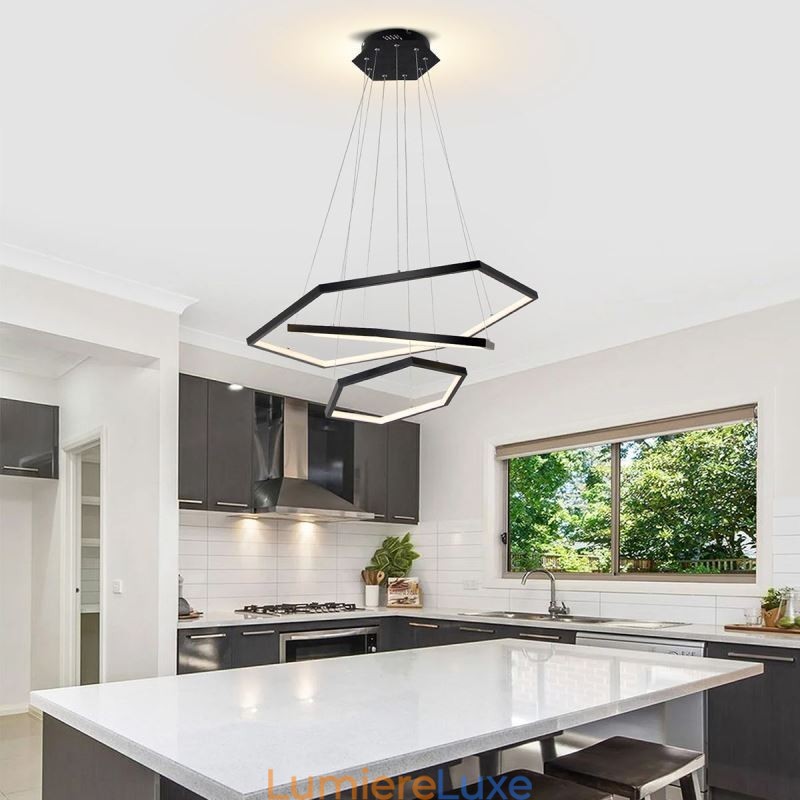 Suspension hexagonale moderne