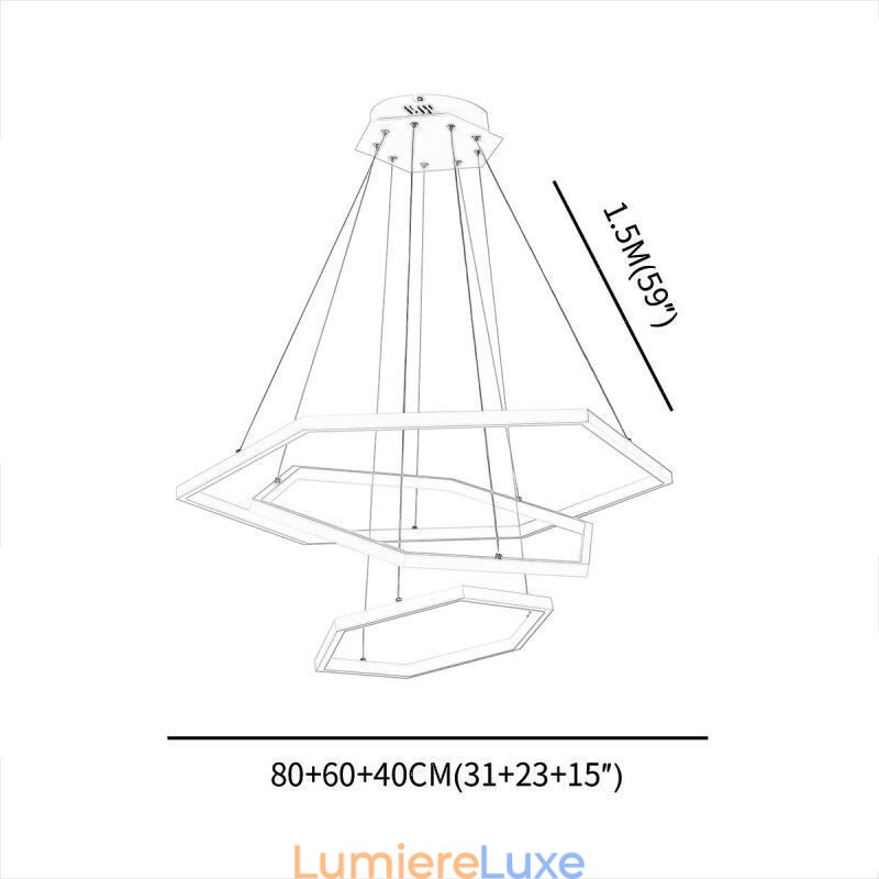 Suspension hexagonale moderne