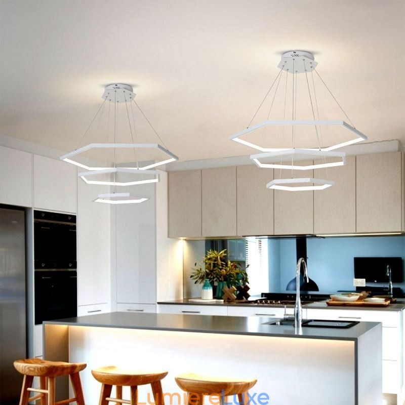 Suspension hexagonale moderne