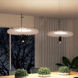 Suspension plissée moderne en acrylique, éclairage décoratif