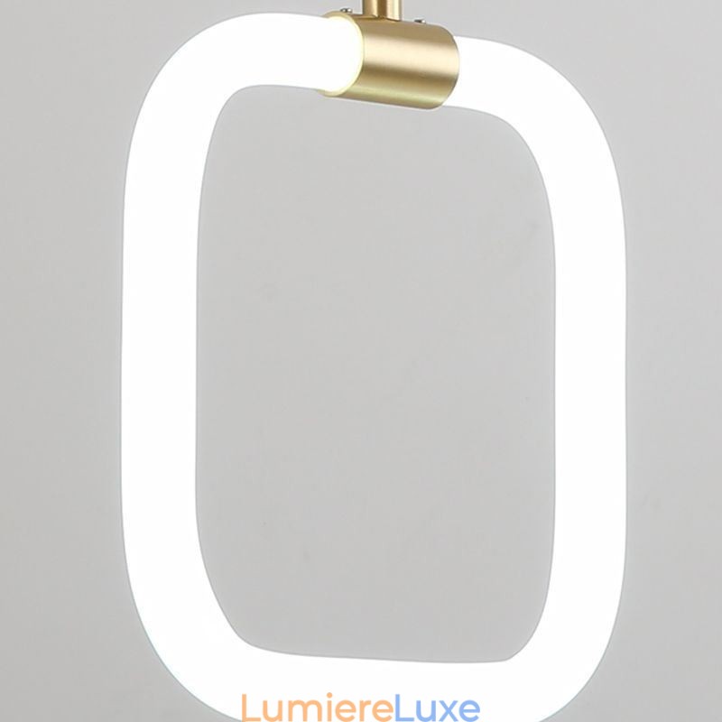 Plafonnier suspendu moderne et simple en laiton