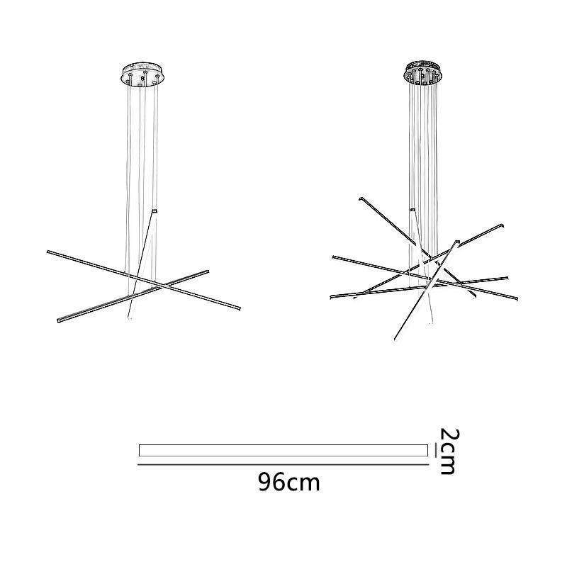 Luminaire suspendu linéaire décoratif