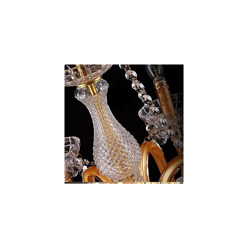 Lustre en verre peint en cristal, moderne, contemporain, traditionnel, classique et vintage