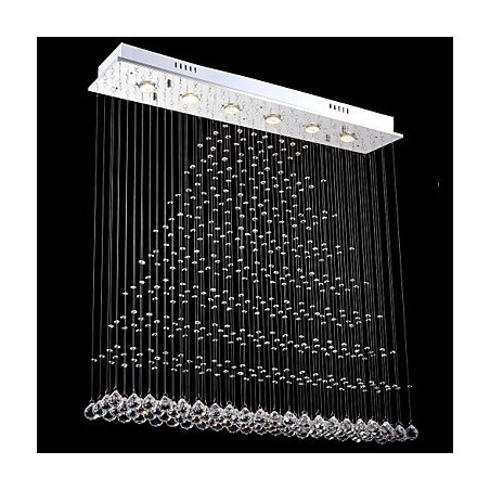 Lustre rectangulaire en cristal, luminaires de plafond, lampes et luminaires Lustre rectangulaire en cristal, luminaires de plafond, lampes et luminaires