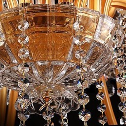 Lustre en verre peint en cristal, moderne, contemporain, traditionnel, classique et vintage