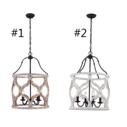 Suspension lanterne à 4 lumières de style vintage