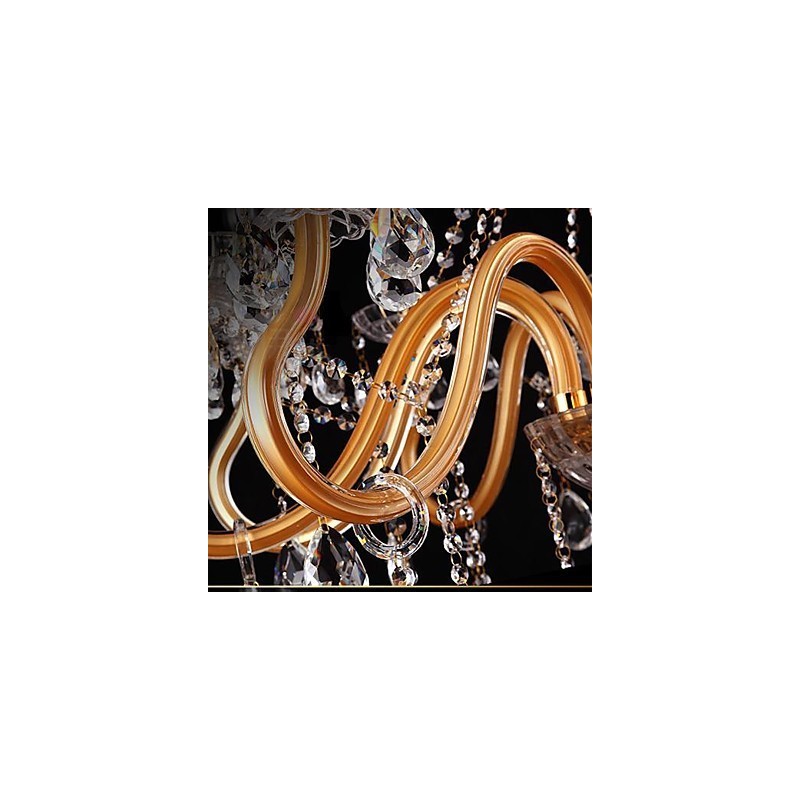 Lustre en verre peint en cristal, moderne, contemporain, traditionnel, classique et vintage