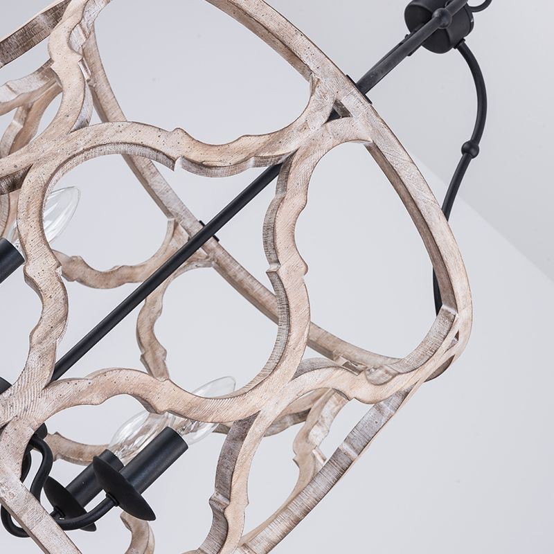 Suspension lanterne à 4 lumières de style vintage
