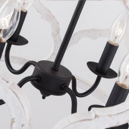 Suspension lanterne à 4 lumières de style vintage