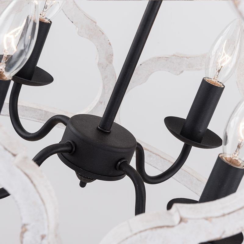Suspension lanterne à 4 lumières de style vintage