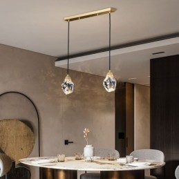 Mini plafonnier suspendu en forme de boule de cristal simple
