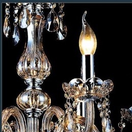 Lustre en verre galvanisé en cristal, moderne, contemporain, traditionnel, classique et vintage