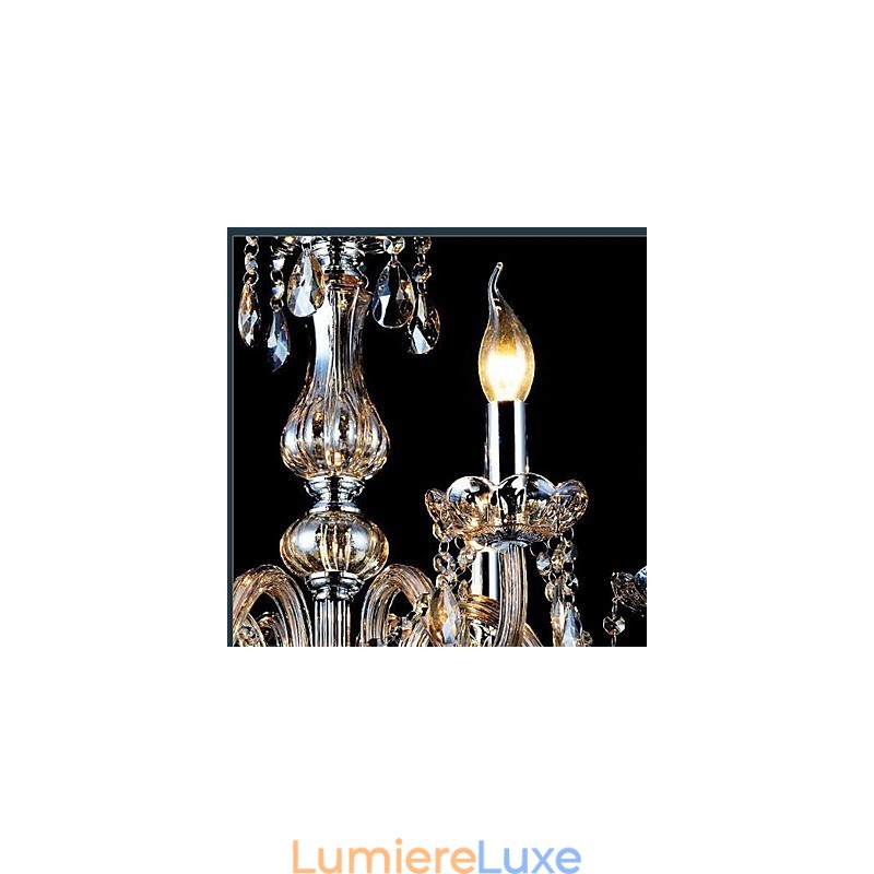Lustre en verre galvanisé en cristal, moderne, contemporain, traditionnel, classique et vintage