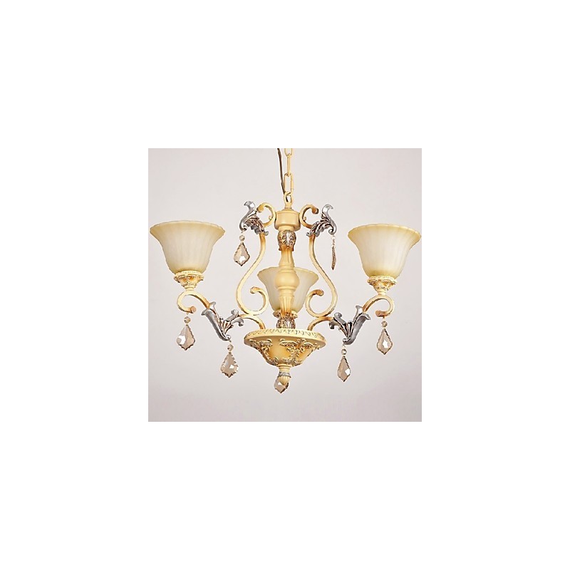 Lustre traditionnel classique en cristal peint