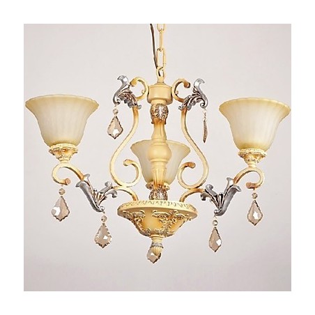 Lustre traditionnel classique en cristal peint Lustre traditionnel classique en cristal peint