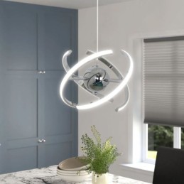 Plafonnier décoratif à suspension pivotante en forme de globe