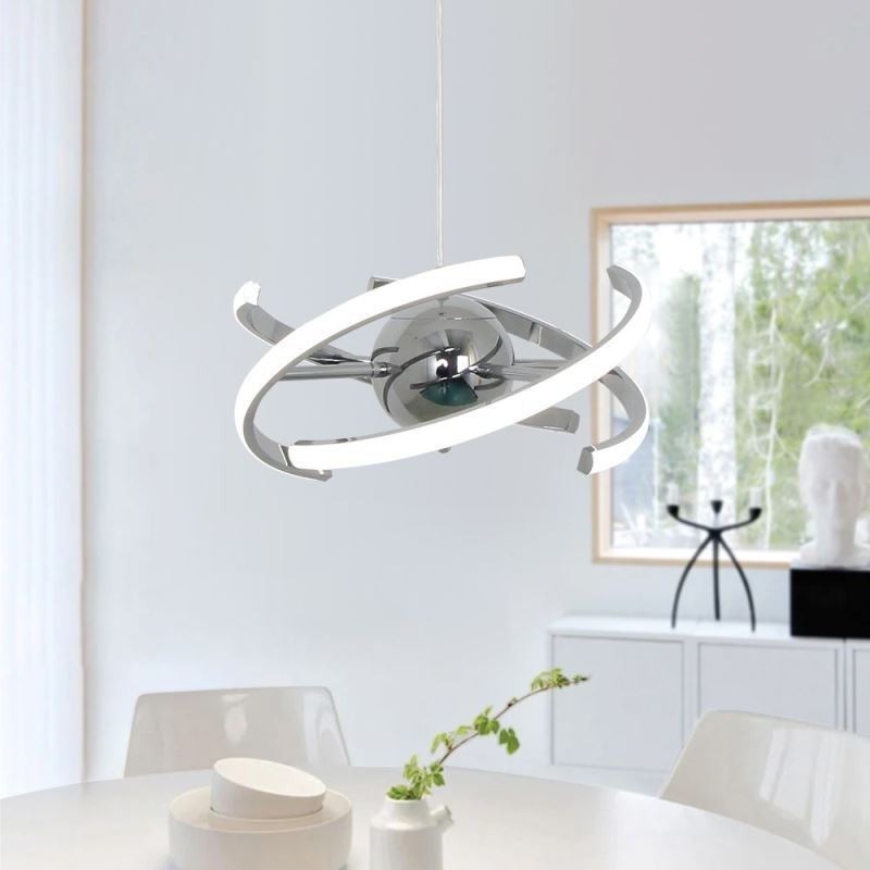 Plafonnier décoratif à suspension pivotante en forme de globe