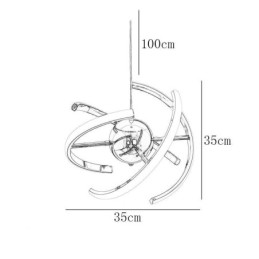 Plafonnier décoratif à suspension pivotante en forme de globe