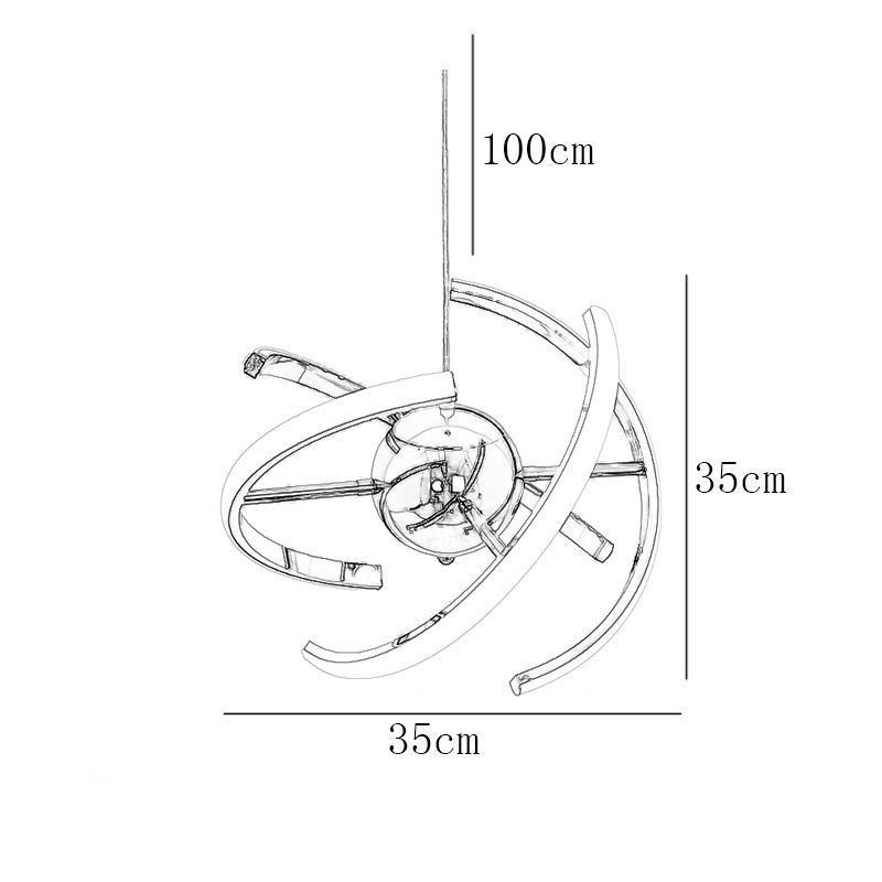 Plafonnier décoratif à suspension pivotante en forme de globe