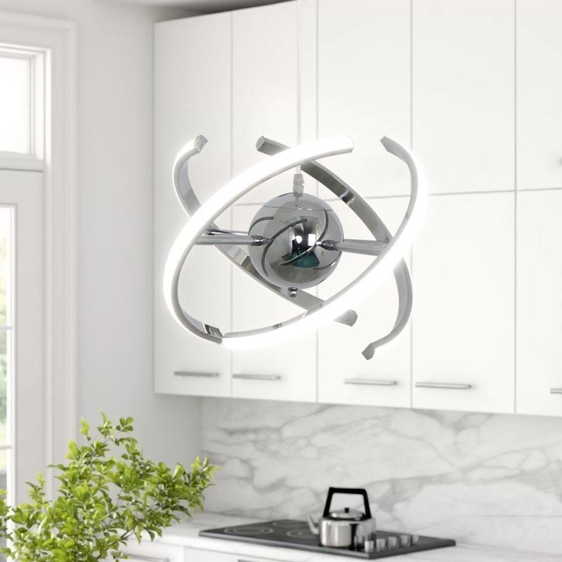 Plafonnier décoratif à suspension pivotante en forme de globe