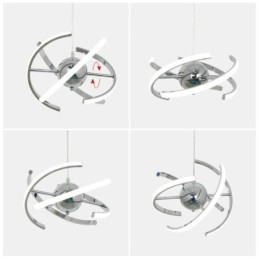 Plafonnier décoratif à suspension pivotante en forme de globe