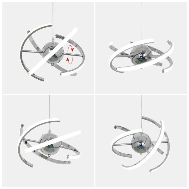 Plafonnier décoratif à suspension pivotante en forme de globe