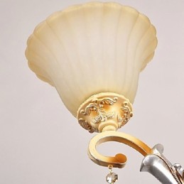 Lustre traditionnel classique en cristal peint
