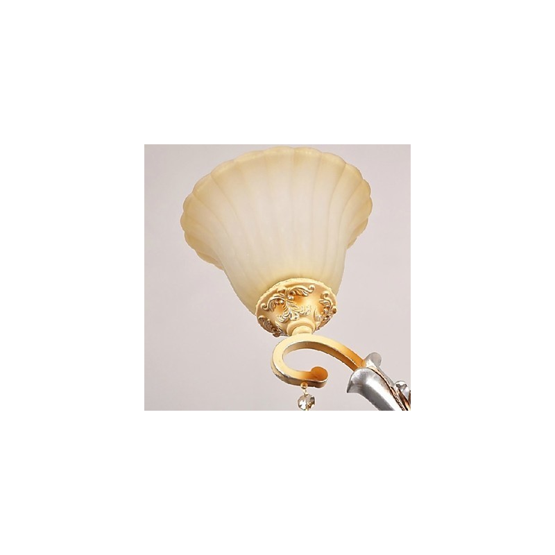 Lustre traditionnel classique en cristal peint