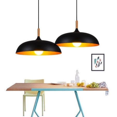 Suspension moderne et minimaliste, luminaire décoratif noir et blanc Suspension moderne et minimaliste, luminaire décoratif noir et blanc
