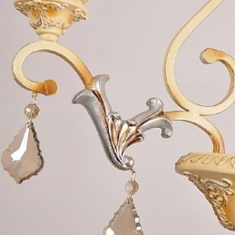 Lustre traditionnel classique en cristal peint