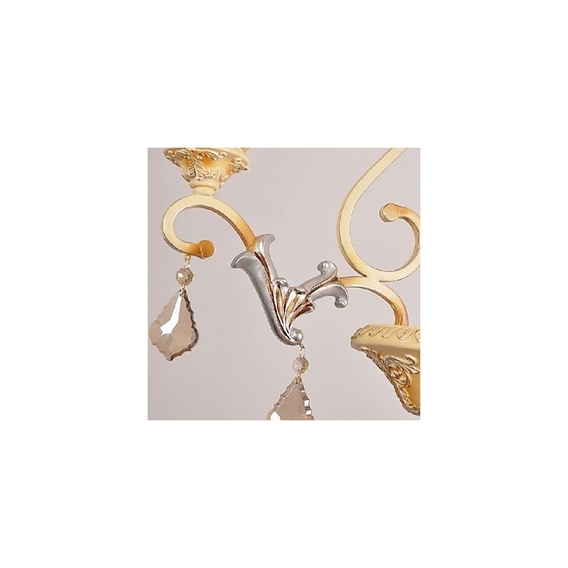 Lustre traditionnel classique en cristal peint
