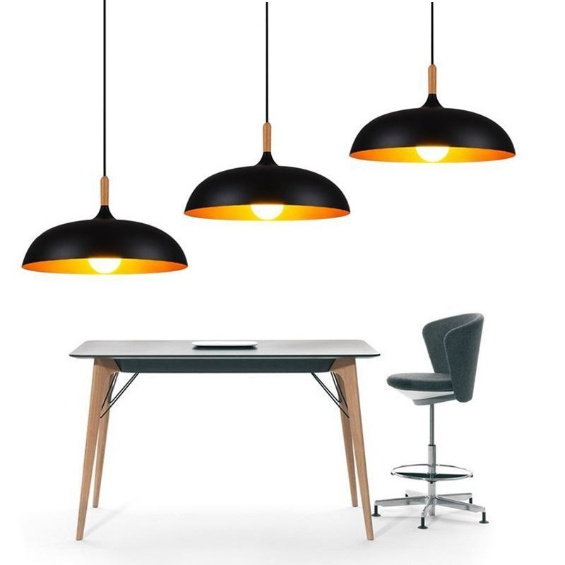 Suspension moderne et minimaliste, luminaire décoratif noir et blanc