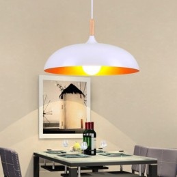 Suspension moderne et minimaliste, luminaire décoratif noir et blanc