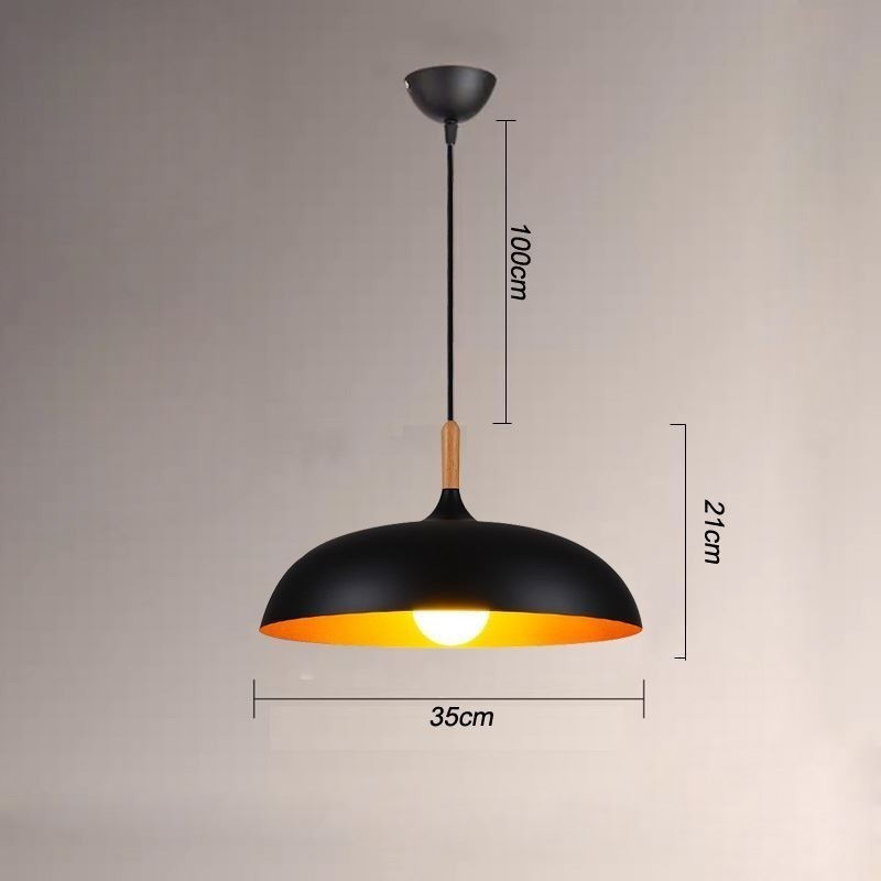 Suspension moderne et minimaliste, luminaire décoratif noir et blanc