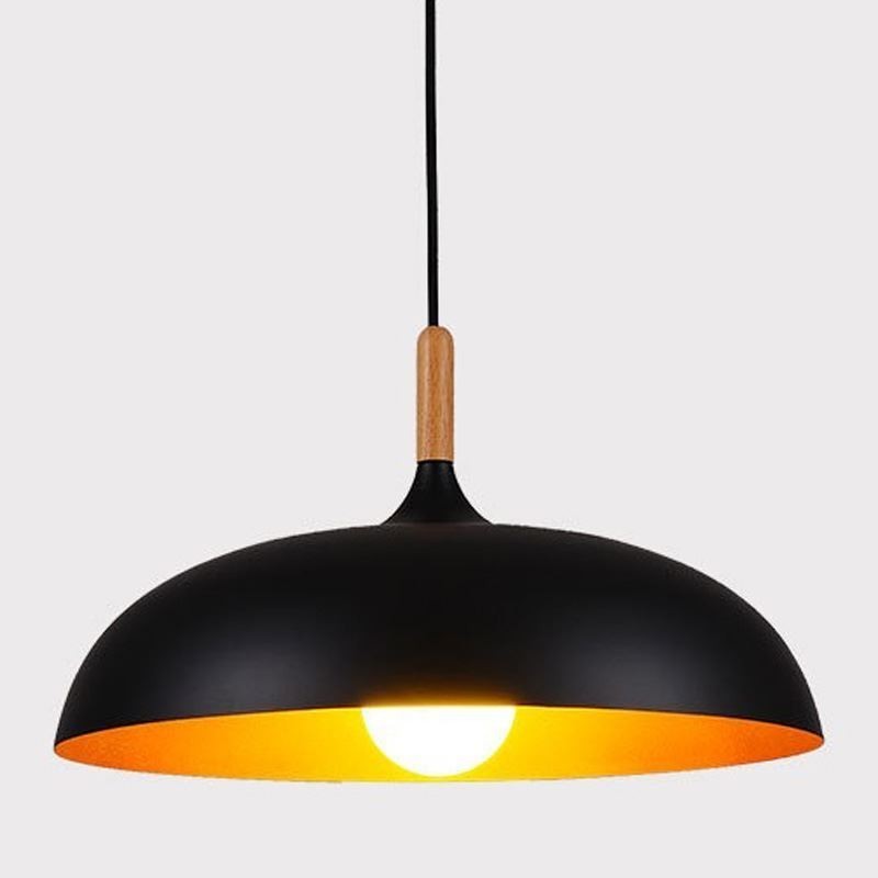 Suspension moderne et minimaliste, luminaire décoratif noir et blanc